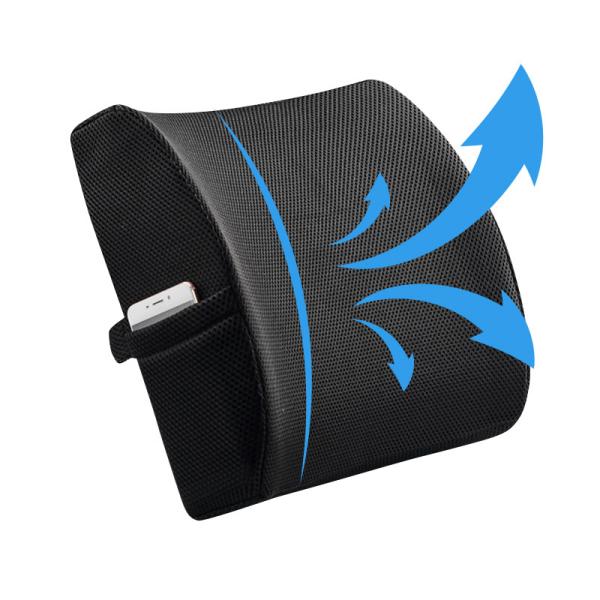 Comfortable Memory Foam Gel Lumbar Cushion for Office Chair Slow Rebound Back Support
