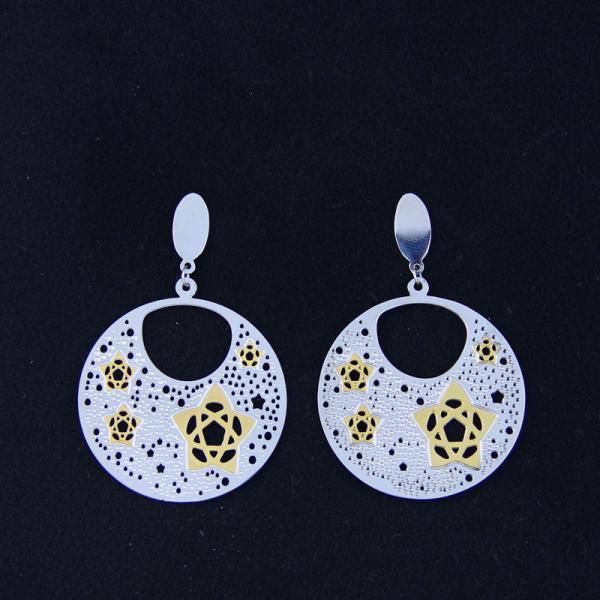 Fashion High Quality Ladies Women Girls Stainless Steel Earrings LEF169