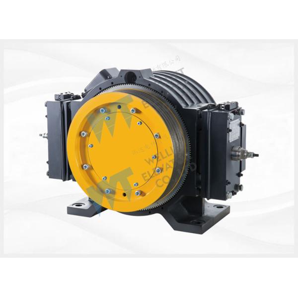 Block Brake PM Elevator Traction Motor , Low Current Elevator Gearless Motor