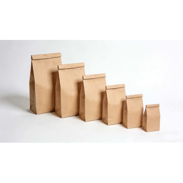 Food Grade SOS Paper Bags Customizable Bakery Packaging Bags Brown / White