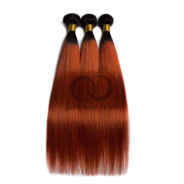 #T1B/Ginger Straight Remy Human Hair Bundles Sew In Weave Bundles Brazilian Bundle Deals