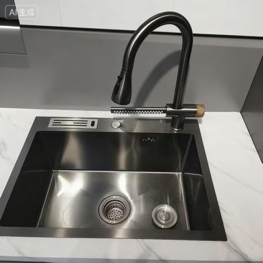 UltraDurable Stainless Steel Kitchen Sink Set with Integrated Faucet