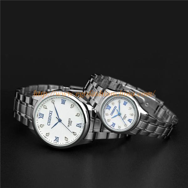 010D Fashion Jewelry Wholesale Stainless Steel Watches Quartz Analog Watch Couple Watch