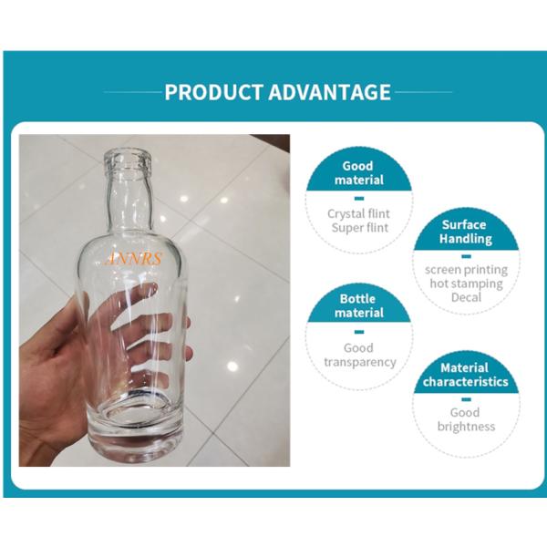 375ml 500ml 700ml 750ml Custom Decoration Vodka Bottle with Cork Caps from OEM/ODM