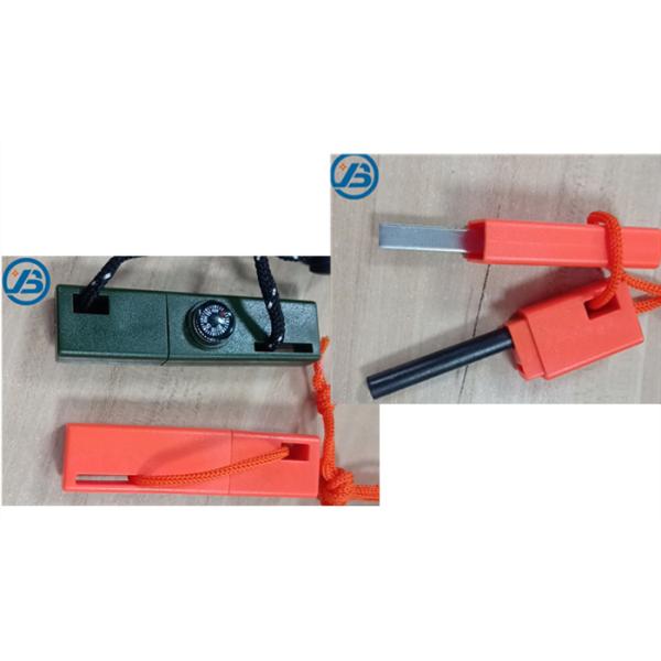 Hot Sale Outdoor Emergency Magnesium Fire Starter With Compass And Whistle