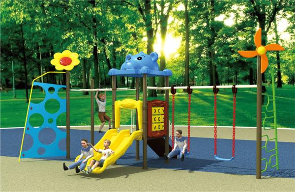 newly design outdoor slide playground plastic playsets for daycare