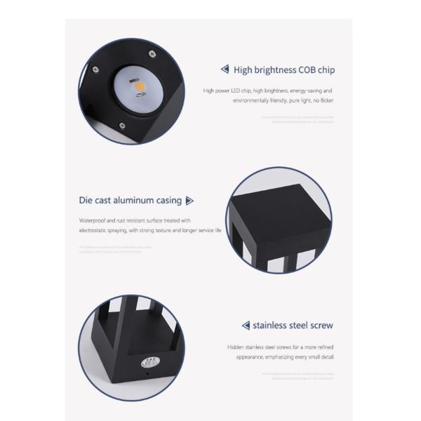 50000 Hour Working Lifetime Solar Motion Sensor Lawn Garden Lamps with Dimmer Support