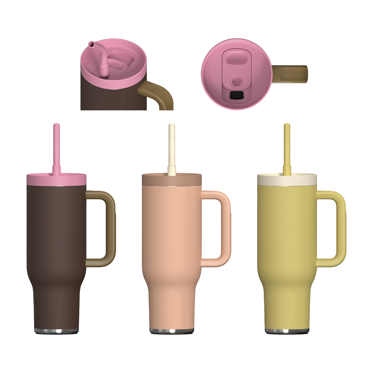 Customized New Cross-border Sliding Dust-proof Cover Insulated Cup 304 Stainless Steel 40oz Car Cup Vehicle-mounted Ice King Cup