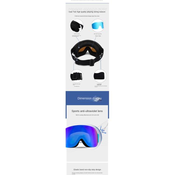 Windproof No Fog Ski Goggles Adult Snow Goggles For Men And Women Anti Freeze Sun Protection
