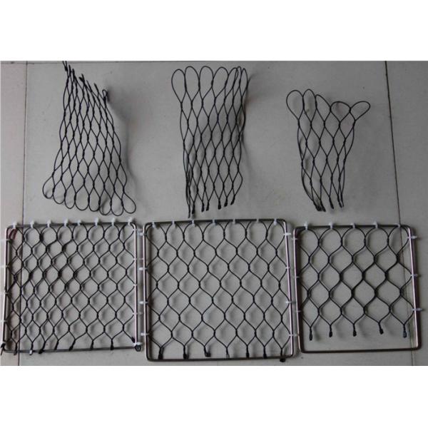 Черный цвет узловый тип нержавеющей стали проволока веревка сетка для обезьяны и зоопарка ограждения