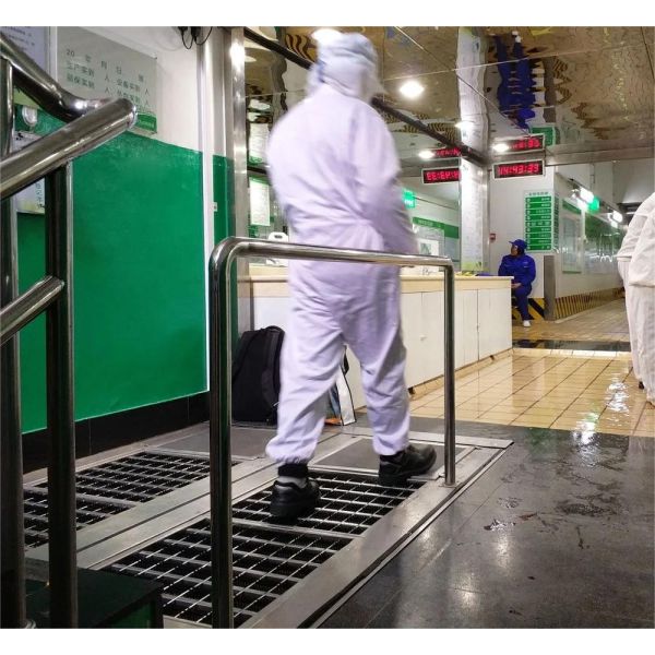 ZJNF Custom Cleanroom Air Showers Shoe Sole Cleaning Equipment For Entrance Air Shower Passageway