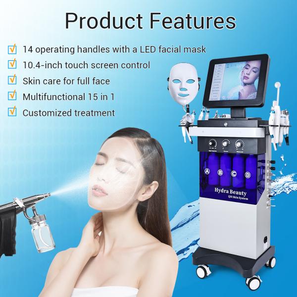 Promotion 15in1 Skin Care Blackhead Removal Face Lift Hydra Beauty Facial Machine