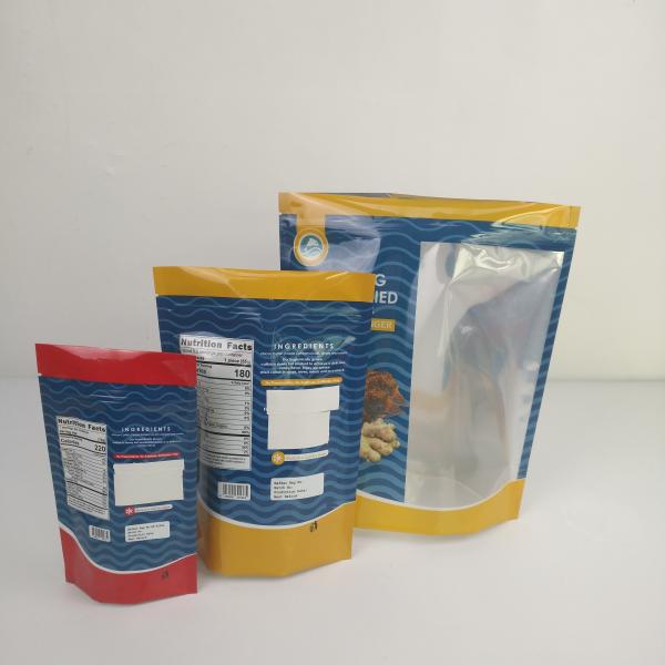 Glossy Smell Proof Packaging Bags Snack Dried Food Mylar Ziplock Stand Up Bags