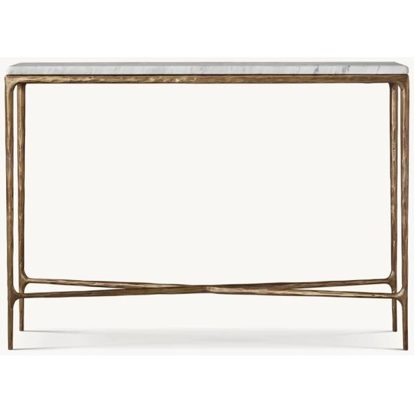 Bedroom Functional Console Table Furniture With Stainless Steel And Glass Top