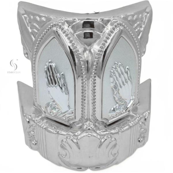 Высококачественный пластиковый серебряный уголок гробницы погребальные украшения оптом 20#S