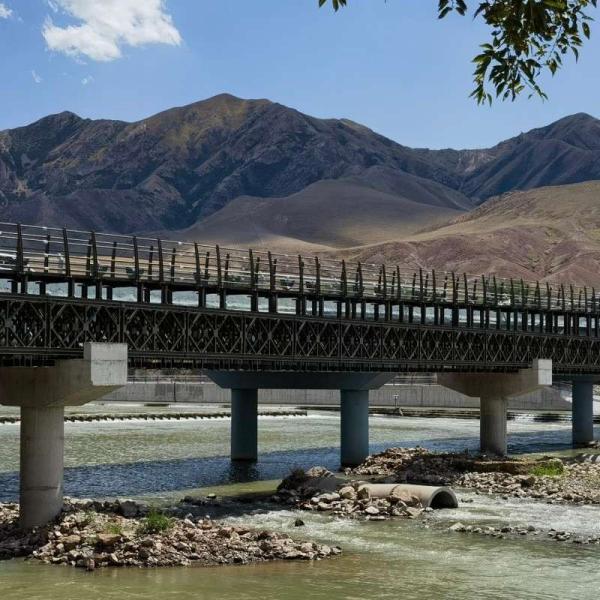 Pont à tresse en acier permanent / espace de grande portée