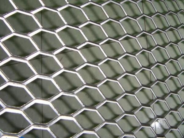 Galvanized Expanded Metal Mesh Grille Diamond Hexagon Hole