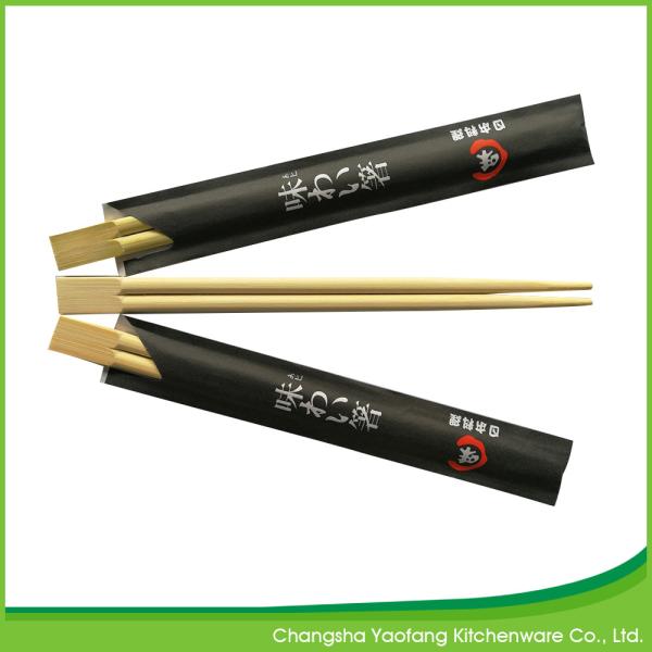 Bamboo Disposable Custom Logo Chopsticks Bulk Twins 21cm Nature