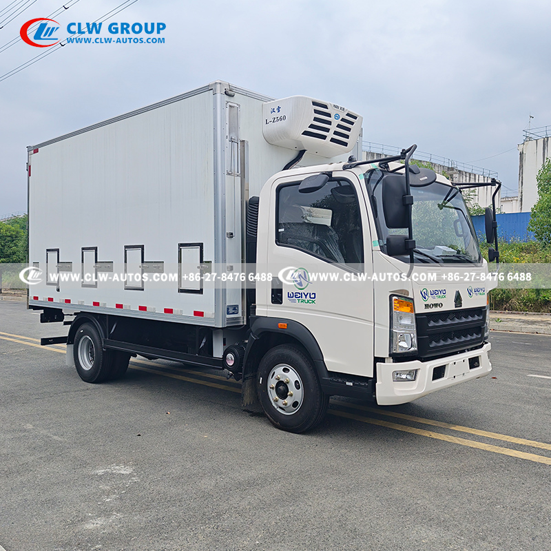 HOWO 4X2 4.2m Day-Old Chick Transport Truck with 20,000 Chick Capacity and Hanxue L-Z560 Refrigeration Unit