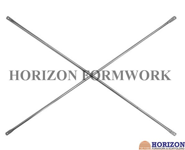 Galvanized H Frame Scaffolding System  Tubular Cross Brace Galvanized Surface