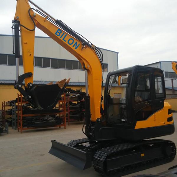 4.3KM/H Road Builder Excavator , 6500kg Weight Hydraulic Crawler Excavator