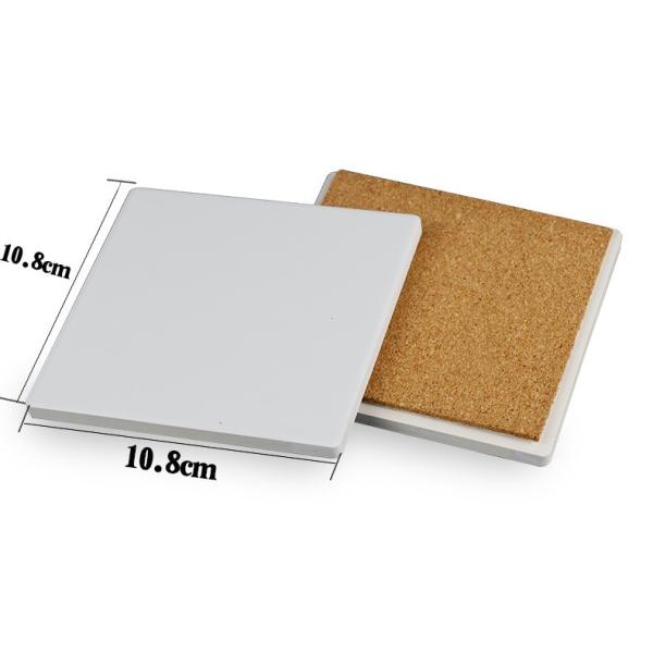 White Sublimation Coaster Blanks Square Ceramic Coaster For Sublimation Photo Printing