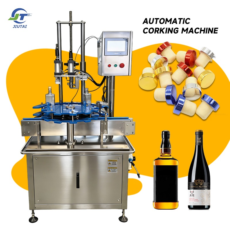 Automatic T-Cork Push Capper T Shape Corking Stopper Gin Wine Whisky Liquor Bottle Plug Cork Capping Pressing Machine