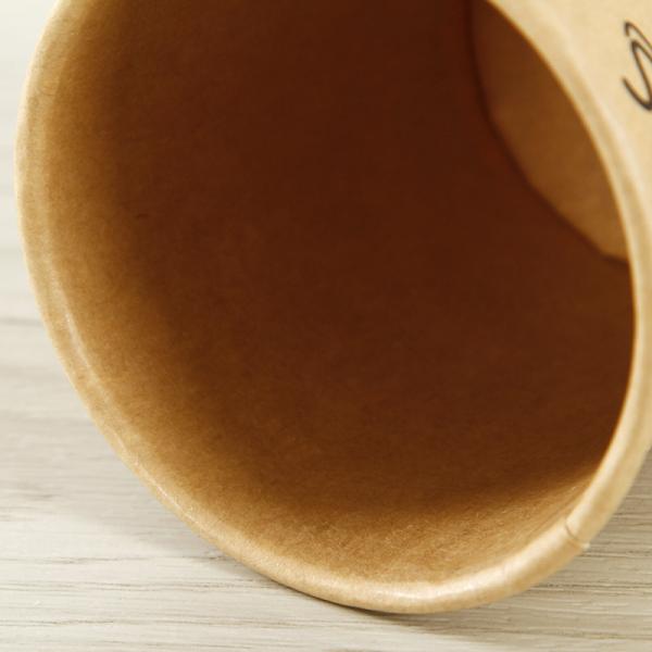 Simple Style 250ml Disposable Double Wall Kraft Paper Coffee Cup with Simple Design