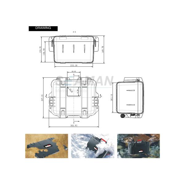 All Weather Portable IP67 Waterproof Protective Case With Foam