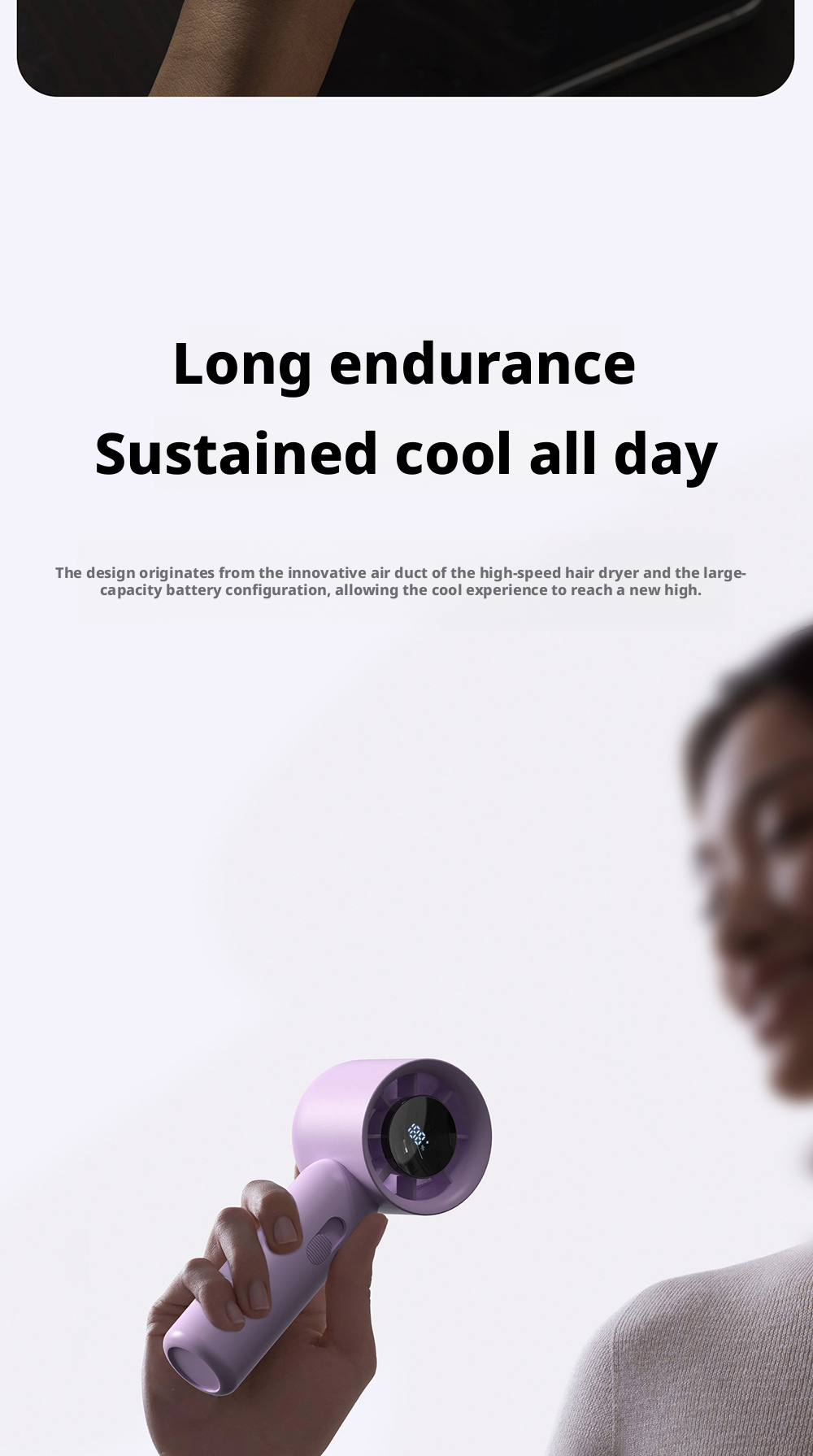 Customized Small Handheld Fans Battery Operated 100 Speed High Speed Silent Design