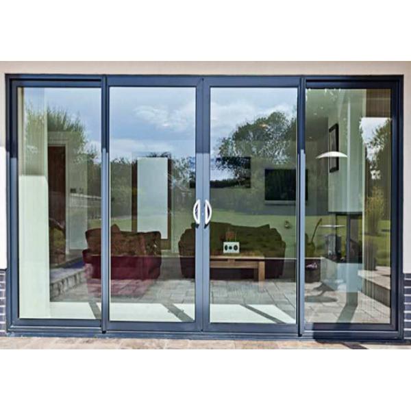 Exterior Metal Aluminum Sliding Doors Tempered Glass System 6A 9A 12A Double sliding doors SLIDING GLASS SHOWER DOOR