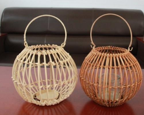 Hot Sale Led Lantern Indoor And Outdoor Decoration Natural Handmade Rattan Weave Candle Holder