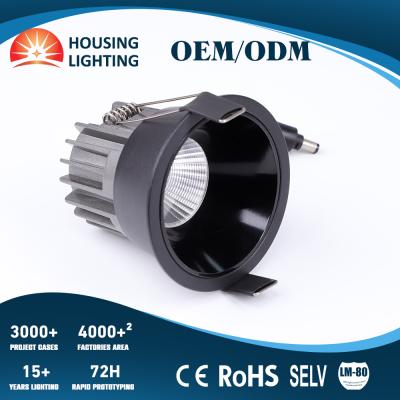 Dimmable Anti-Glare LED Spotlight with CCT Changable COB Downlight for Modern Interiors
