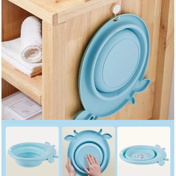 Plastic Collapsible Travel Foldable Wash Basin For Baby