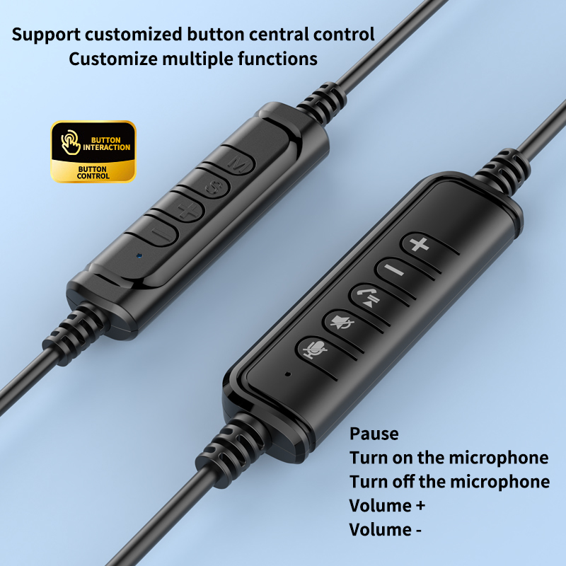 JTY-1026Wired Call Center Headset with  Microphone, 3.5mm/USB/Type‑C Multi‑Interface Over‑Ear Headphone, Volume Control Wired Headset for Office Conference Online Class Home Work,OEM/ODM customization