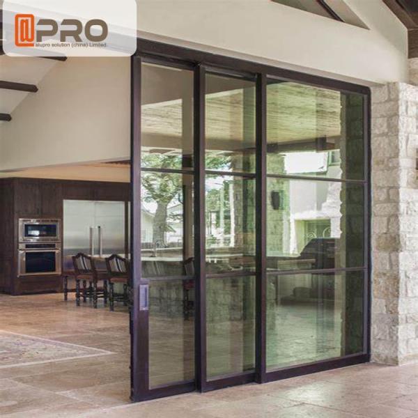 Interior Decorative Bedroom Aluminium Sliding Glass Doors And Window Eco - Friendly Glue slide door aluminum profile
