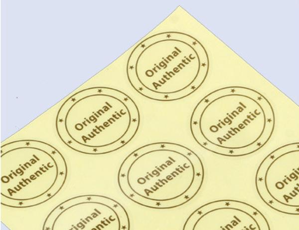 Round Self Adhesive Paper Stickers / Numbered Hologram Stickers Anti UV