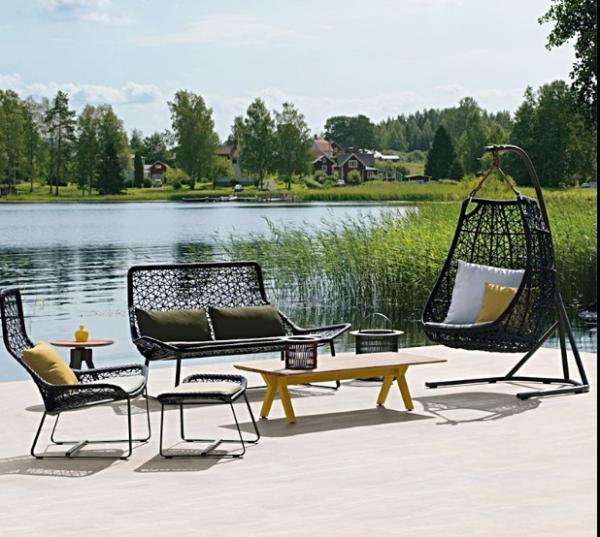 Hot sales Leisure Hotel Aluminium PE Rattan chairs and table Outdoor Garden Backyard Lounge chair