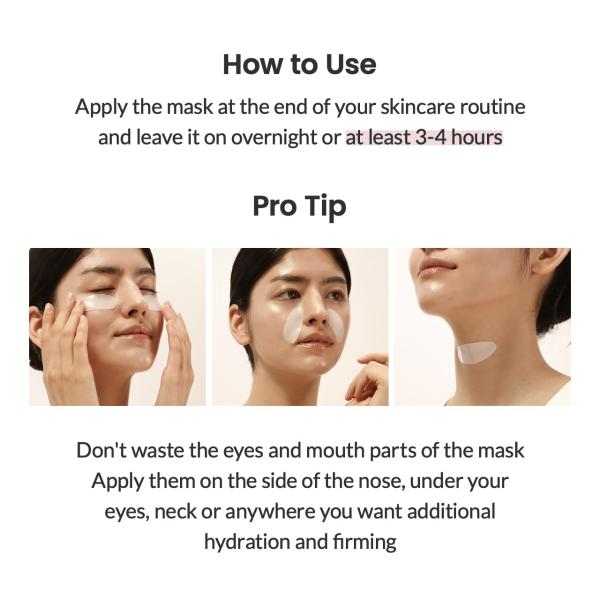 Bio Deep the Real Collagen Overnight Face Skincare Mask Bio-Collagen Facial Hydrogel Sheet Mask Skin Care