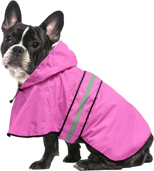 Reflective Dog Raincoat - Adjustable Waterproof Raincoat for Dogs, Lightweight Dog Hooded Slicker Rain Coat Poncho