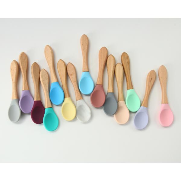 Ложка младенца силикона качества еды питаясь устойчивая с подгоняет логотип