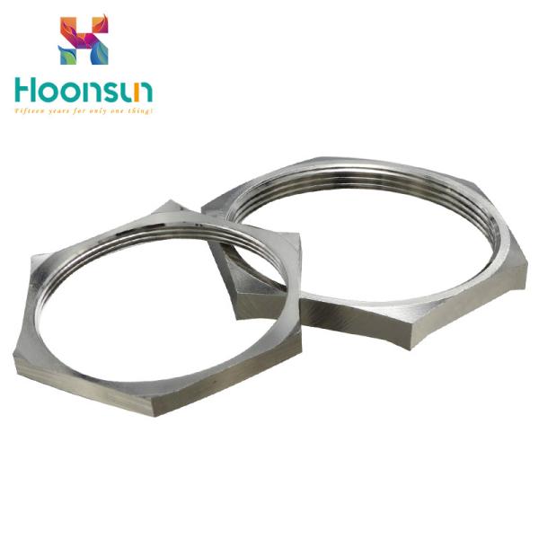 Metallic Color Cable Gland Accessories EMC Locknut With Electrical Fittings