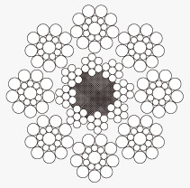 8x19S+8x7+PP - 6 elevator steel rope