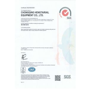Chongqing Hengtairail Equipment Co.,Ltd. Сертификации