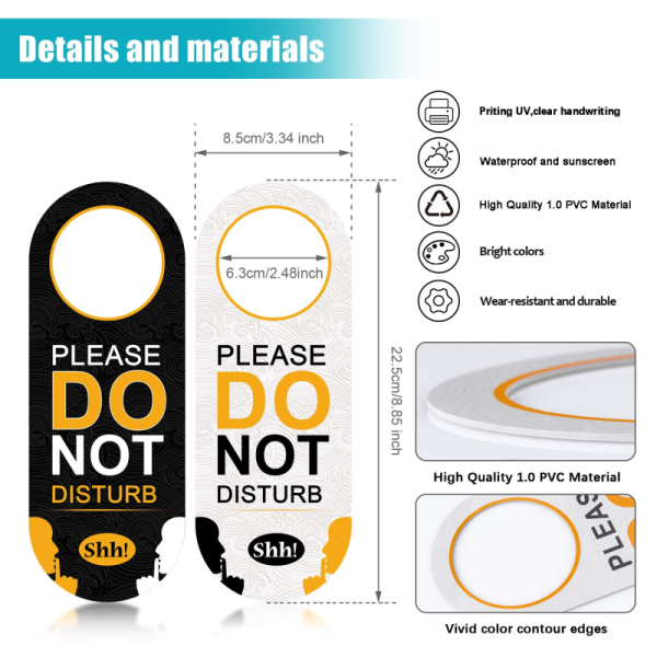 Custom Plastic PVC Door Hangers Flyers Logo Room Door Open House Sign Real Estate Agents For Hotel