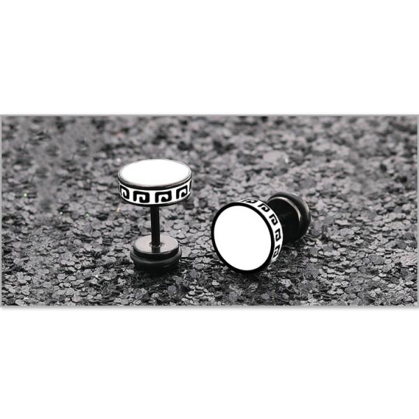 Stainless Steel High quality round shape mini customize cool carve ear small stud cuff hoop earrings jewelry