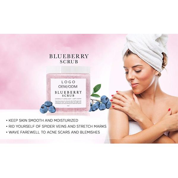 Blueberry Skin Care Body Scrub , Detoxifying Lightening Body Scrub Fit All Skin