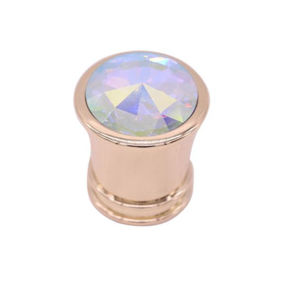 Tampas feitas sob encomenda Eco da garrafa de perfume da cor do OEM do ODM - metal amigável com pedra