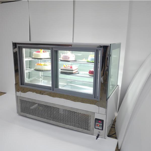 650W Double Layer Glass Cake Commercial Fridge Freezer