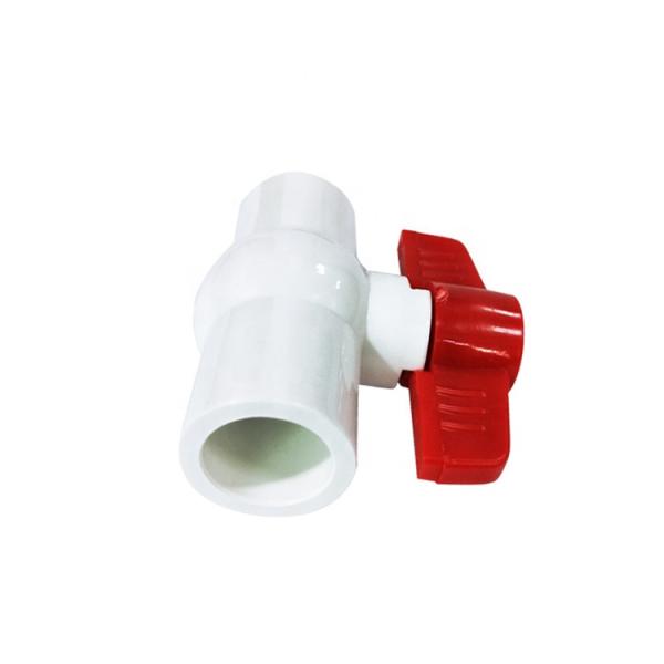 Processing Service Moulding White Grey 1.5 Inch PVC Ball Valve with Butterfly Handle